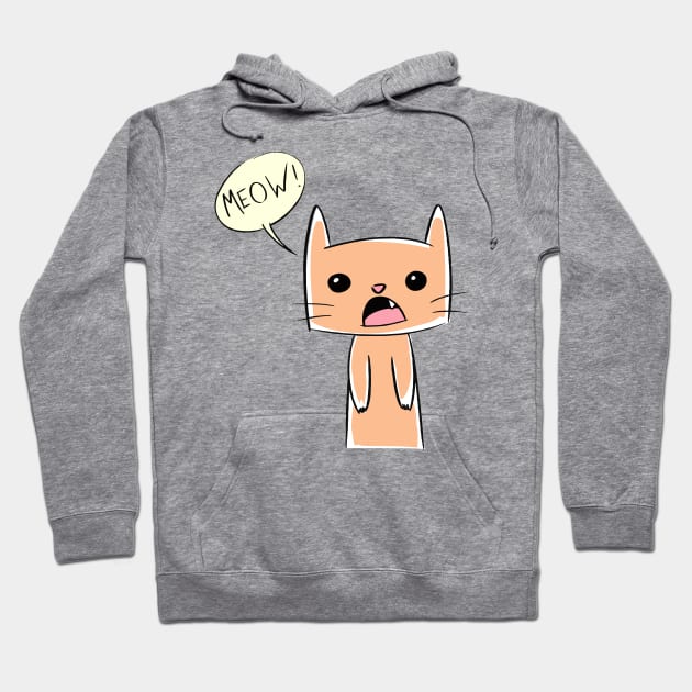 meow, cute cat Hoodie by walterorlandi